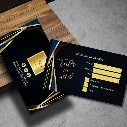 Black gold Logo Loterij Maak Kans op Ticket