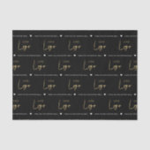 Black & Gold Logo Modern merkverpakking Tissuepapier (Voorkant)