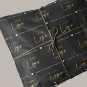 Black & Gold Logo Modern merkverpakking Tissuepapier