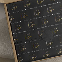 Black & Gold Logo Modern merkverpakking Tissuepapier