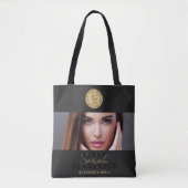 Black Gold Logo Social Media Makeup Studio Tote Bag (Voorkant)