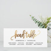 Black Gold Lovely Script Typography Wedding (Staand voorkant)
