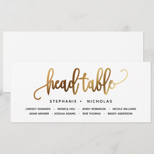 Black Gold Lovely Script Typography Wedding (Voorkant / Achterkant)