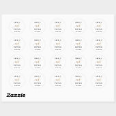 Black Gold Lovely Script Typography Wedding Ronde Sticker (Vel)