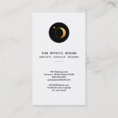 *~* Black Gold Lunar Stars Mystic Moon Luna Visitekaartje (Achterkant)
