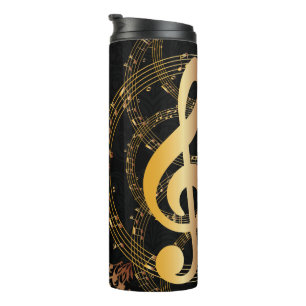Black Gold Luxe muzieknoot Thermosbeker