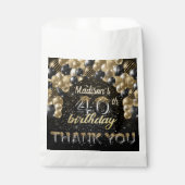 Black Gold Luxury 40th Birthday - persoonlijk Bedankzakje (Voorkant)