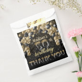 Black Gold Luxury 50th Birthday - persoonlijk Bedankzakje (Gezegeld)