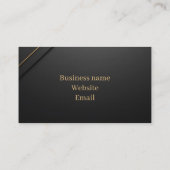 Black Gold Luxury Business Card Visitekaartje (Achterkant)