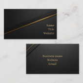 Black Gold Luxury Business Card Visitekaartje (Voorkant / Achterkant)