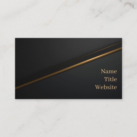 Black Gold Luxury Business Card Visitekaartje (Voorkant)