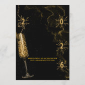 Black & Gold Luxury Sparkle Dinner Menu Template (Achterkant)