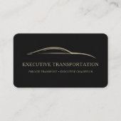 Black Gold Luxury Transport QR Code Visitekaartje (Voorkant)