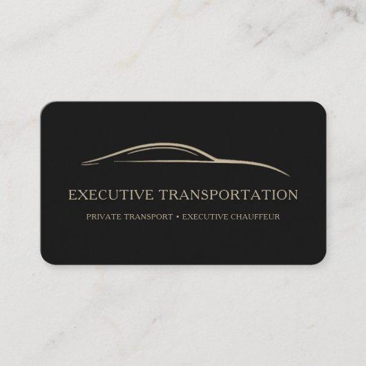 Black Gold Luxury Transport QR Code Visitekaartje (Voorkant)