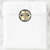Black Gold Makeup Glitter Hexagonal Round Lashes Ronde Sticker (Tas)