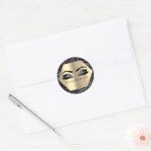 Black Gold Makeup Glitter Hexagonal Round Lashes Ronde Sticker (Envelop)