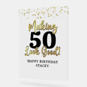 Black Gold Making AGE ziet er goed uit Naam Confet Acryl Bord (Hoek)