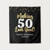 Black Gold Making AGE ziet er goed uit Naam Confet Wandkleed (Voorkant)