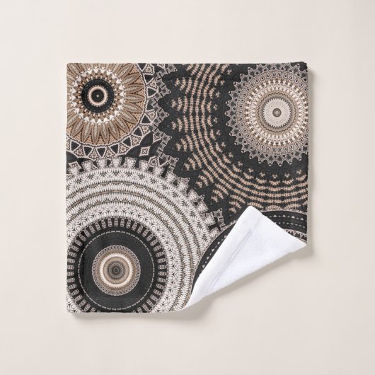 Black Gold Mandalas Bad Handdoek (Wasdoekje)
