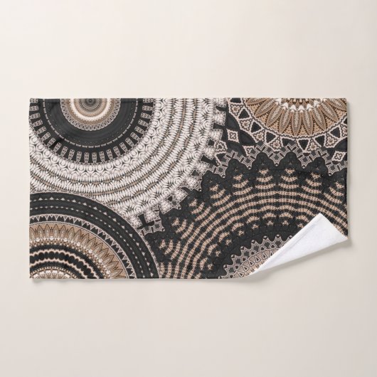 Black Gold Mandalas Bad Handdoek (Handdoek)