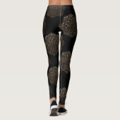 Black Gold Mandalas Pattern | Zen Boho Yoga Pants Leggings (Achterkant)