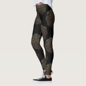 Black Gold Mandalas Pattern | Zen Boho Yoga Pants Leggings (Links)