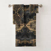 Black Gold Marble  Bad Handdoek (Insitu)