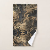 Black Gold Marble Bad Handdoek (Handdoek)