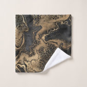 Black Gold Marble Bad Handdoek (Wasdoekje)
