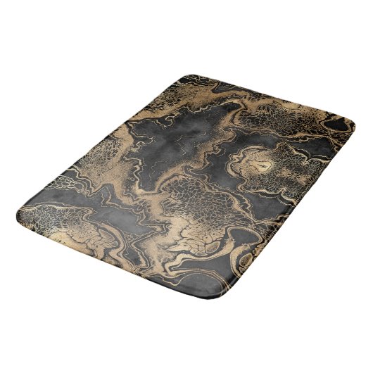 Black Gold Marble  Badmat (Gekanteld)