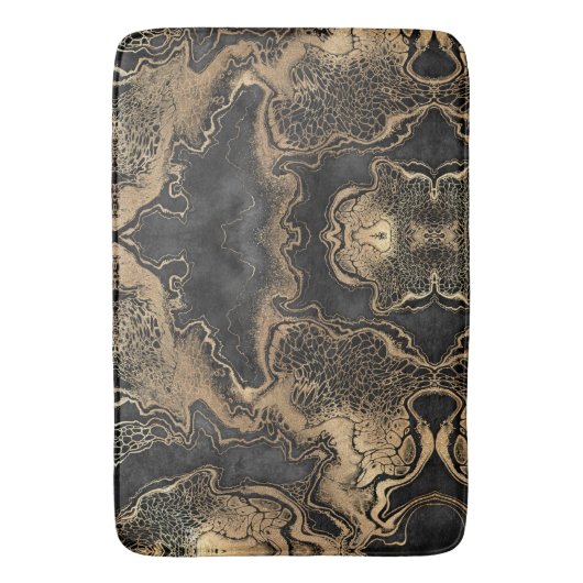 Black Gold Marble  Badmat (Voorkant Verticaal)