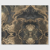 Black Gold Marble Cadeaupapier (Vlak)