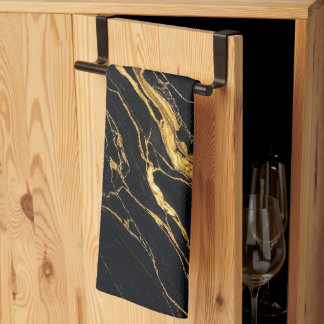 Black Gold Marble Elegant Modern Aesthetic Theedoek