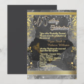 Black & Gold Marble Flat Card  (Voorkant / Achterkant)