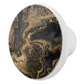 Black Gold Marble Keramische Knop (Rechts)