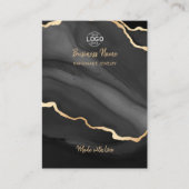 Black Gold Marble Luxury-draagtas, Kaart Visitekaartje (Voorkant)