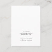 Black Gold Marble Luxury-draagtas, Kaart Visitekaartje (Achterkant)