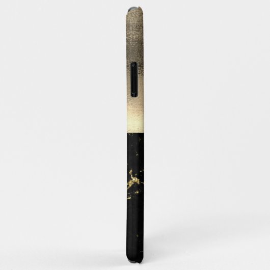 Black Gold Marble Luxury-naam Case-Mate iPhone Case (Achterkant/rechts)