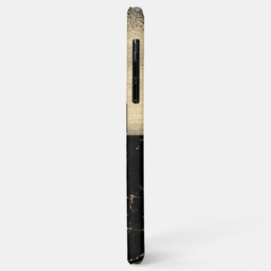 Black Gold Marble Luxury-naam Case-Mate iPhone Case (Achterkant/links)