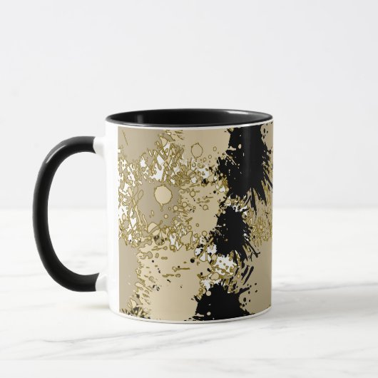 Black & Gold Marble Mug — Art in Every Sip Mok (Links)