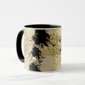 Black & Gold Marble Mug — Art in Every Sip Mok (Voorkant links)