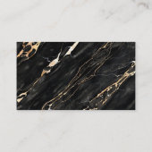 Black Gold Marble Pattern Elegant Visitekaartje (Achterkant)