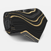 Black Gold Marble Stropdas (Opgerold)