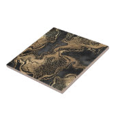 Black Gold Marble  Tegeltje (Zijkant)