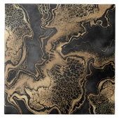 Black Gold Marble  Tegeltje (Voorkant)
