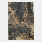 Black Gold Marble Theedoek (Verticaal)