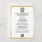 Black Gold Mascot Klasse Reünie Kaart (Achterkant)