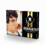 Black Gold Masculine Afstuderen Fotoblokken (Rechts)