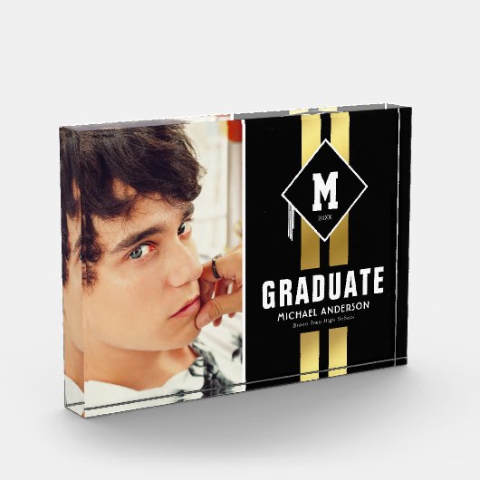 Black Gold Masculine Afstuderen Fotoblokken (Links)