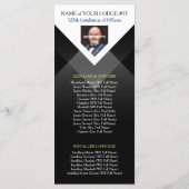 Black Gold Masonic Installation Program Sjabloon (Achterkant)